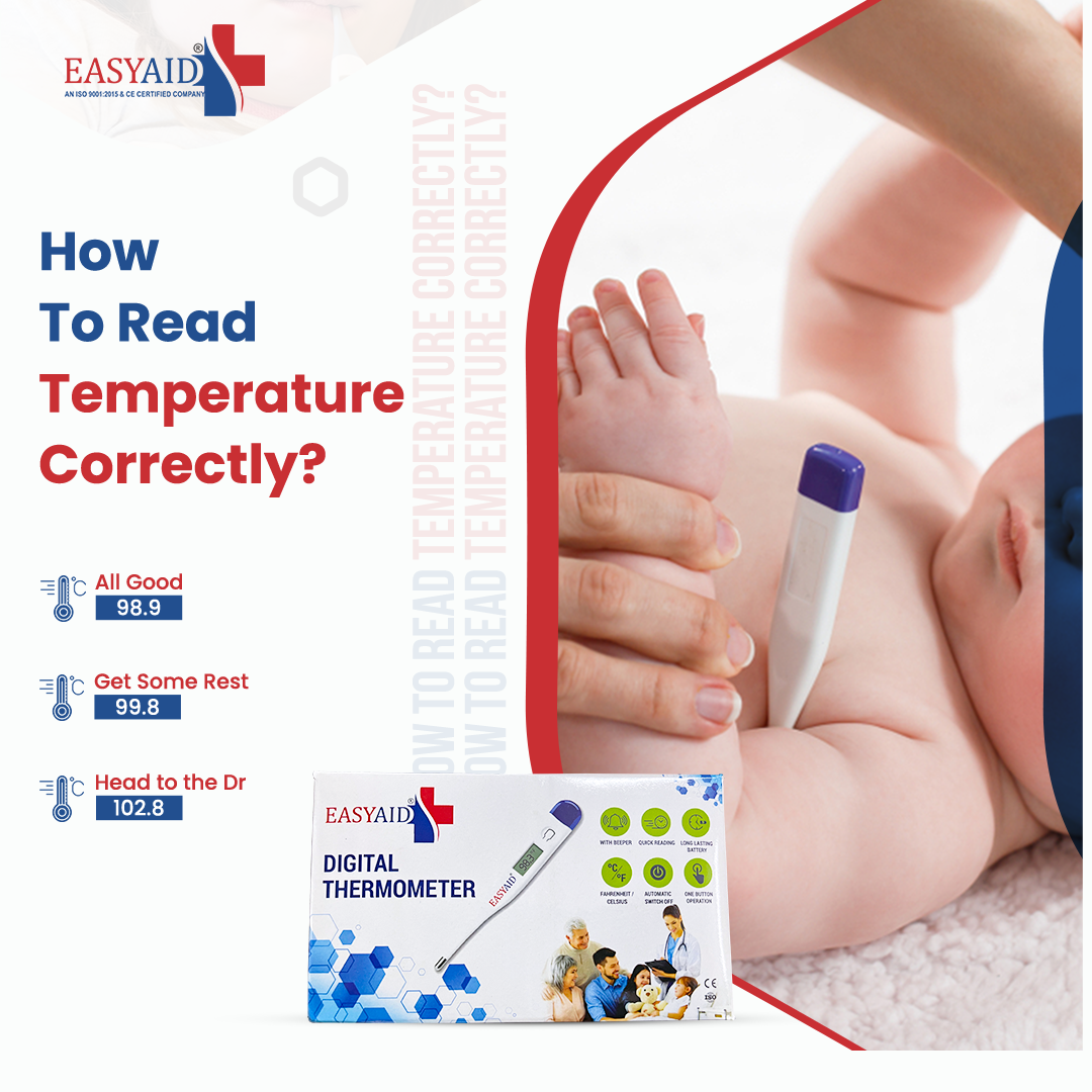 EASYAID Digital Thermometer – Fast & Accurate Temperature Measurement (1 piece)