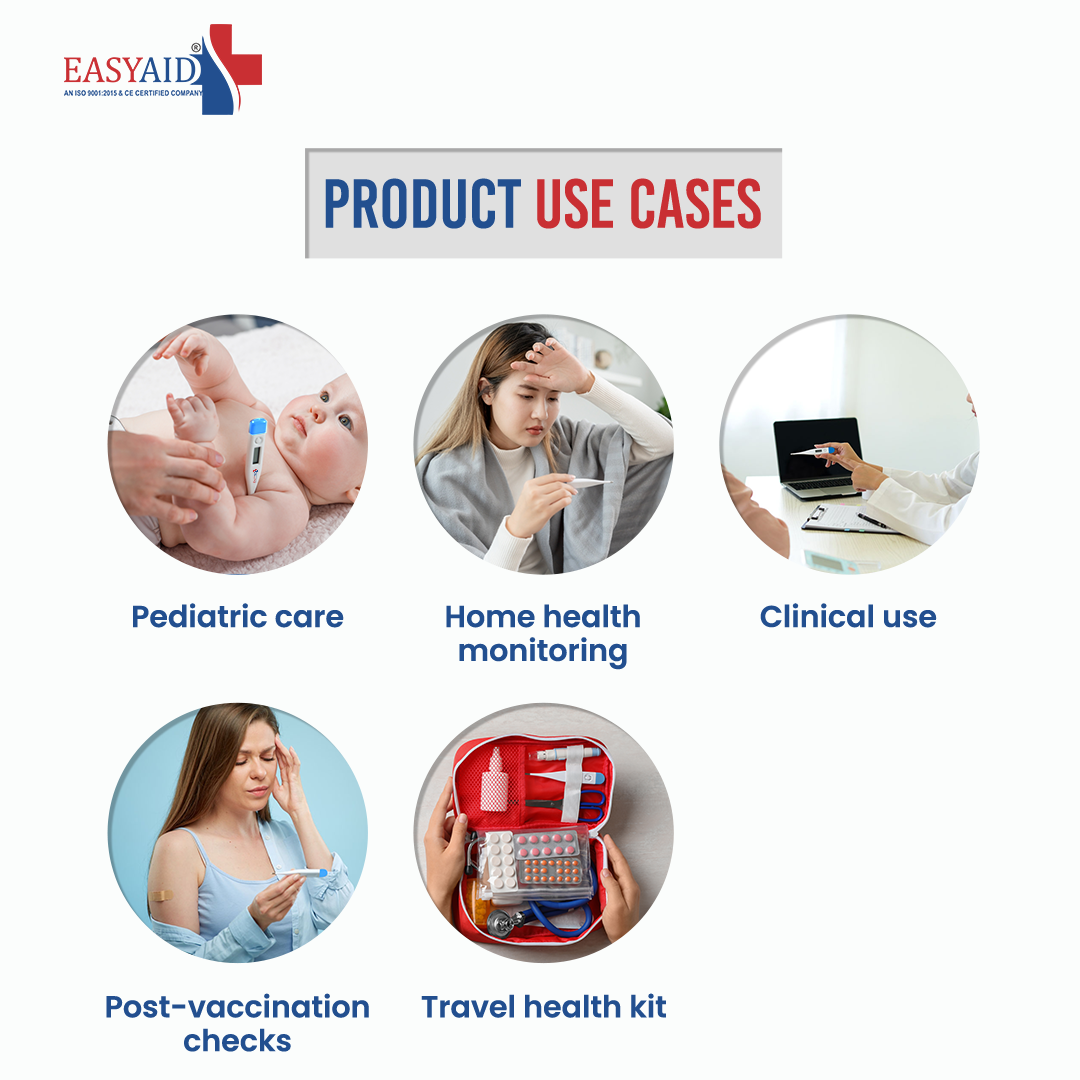 EASYAID Digital Thermometer – Fast & Accurate Temperature Measurement (1 piece)