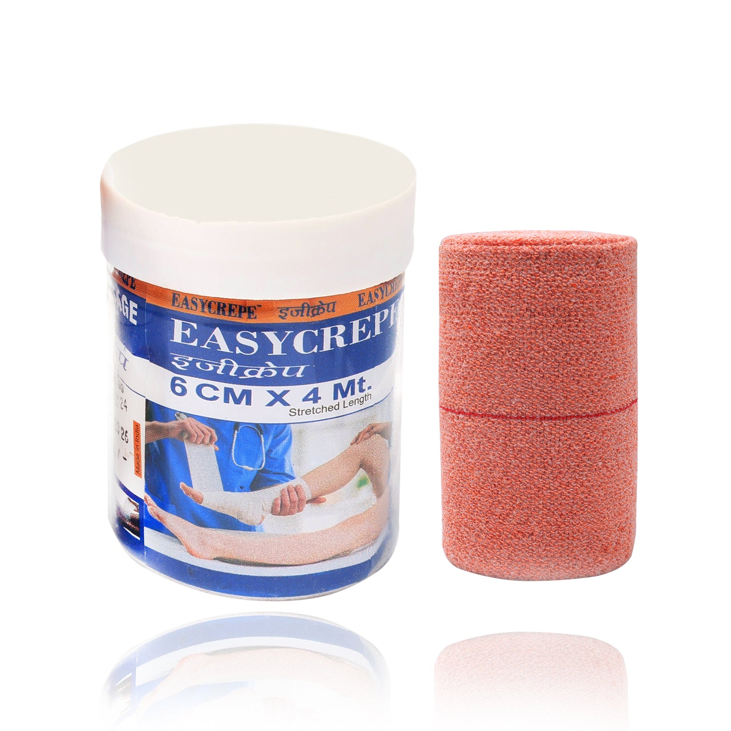 Easycrepe Cotton Crepe Bandage 6cm x 4m – Reusable Support & Sports Injury Aid