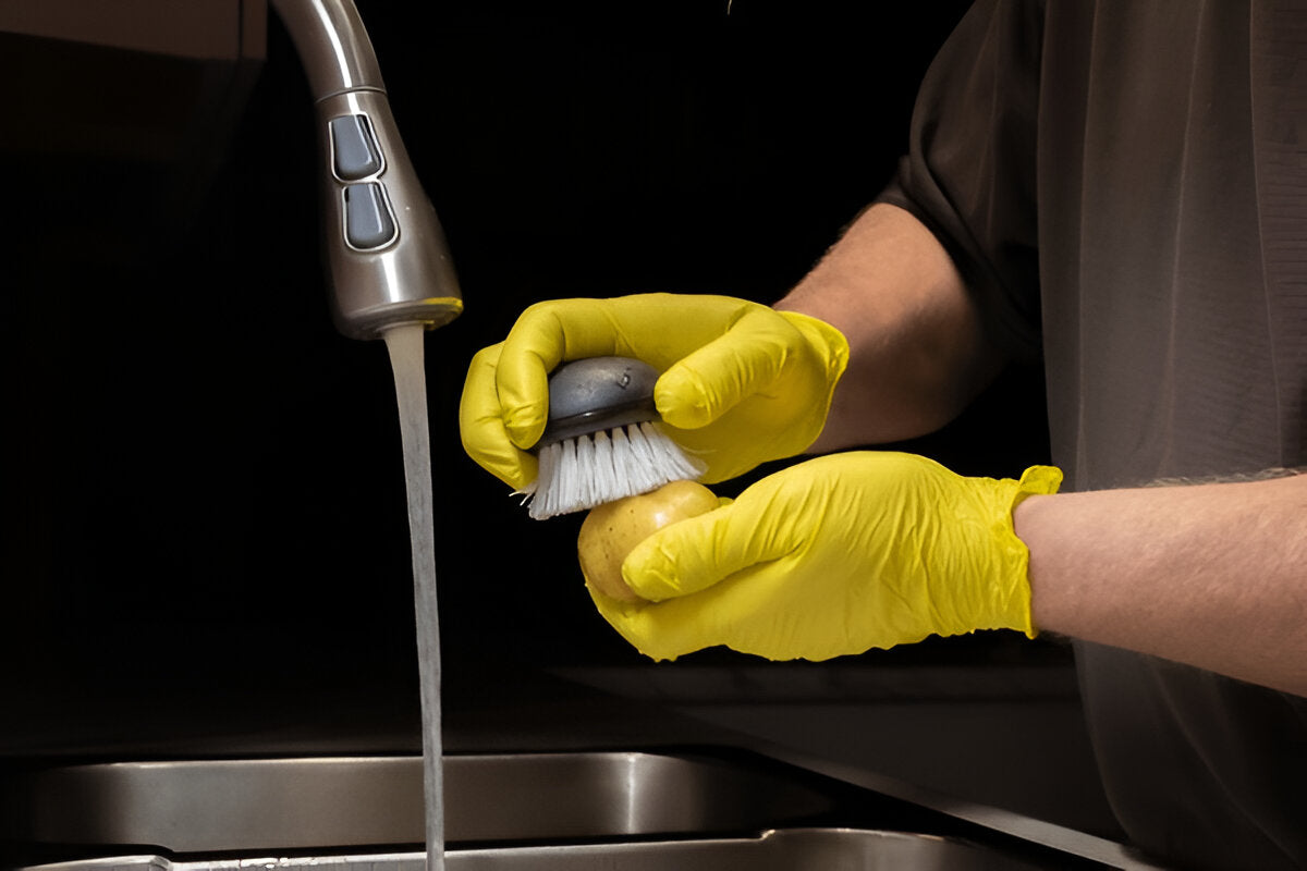 Disposable Yellow Small Nitrile Gloves Non-Sterile Exam Gloves (Pack 100)