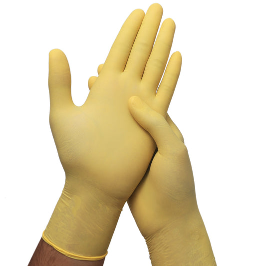 Disposable Yellow Small Nitrile Gloves Non-Sterile Exam Gloves (Pack 100)