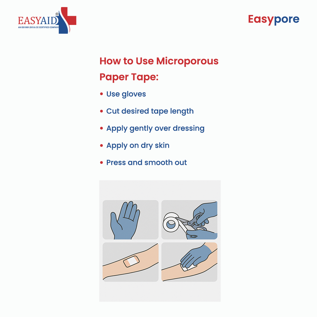 EASYPORE Microporous Paper Tape – 2.5cm x 9.1m – Box of 12 Rolls