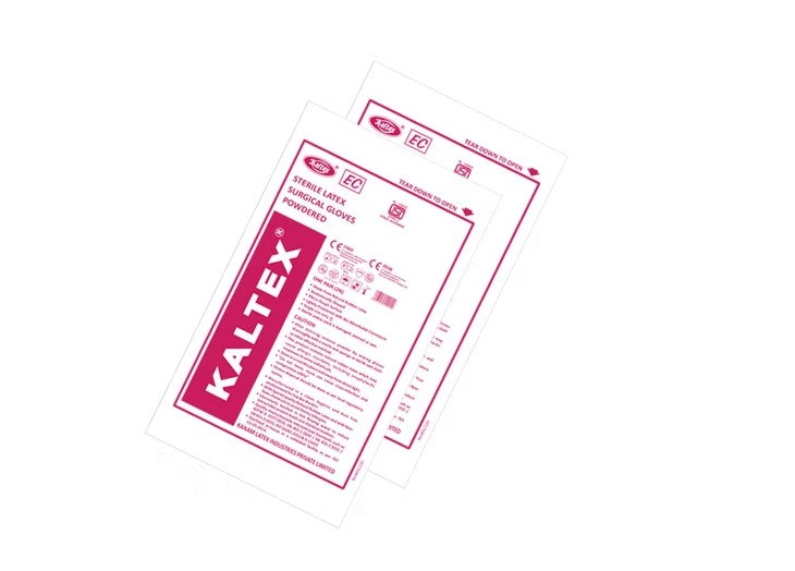Kaltex Sterile Latex Surgical Gloves – Powdered, Sterile (25 Pairs)