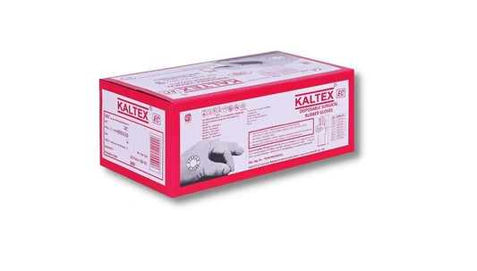 Kaltex Sterile Latex Surgical Gloves – Powdered, Sterile (25 Pairs)