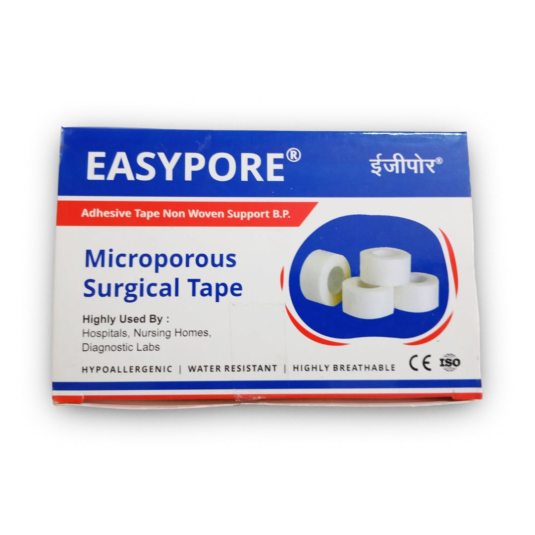 EASYPORE Microporous Paper Tape – 1.25cm x 9.1m – Box of 24 Rolls