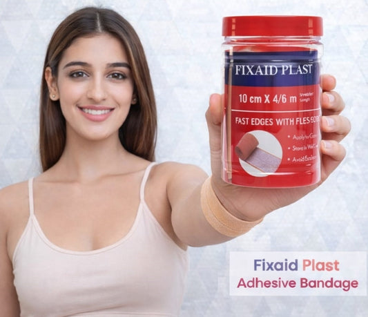 EASYAID Fixaid Plast Elastic Adhesive Bandage With Fast Edges 10cm x 4m (Stretched Length 4/6M)