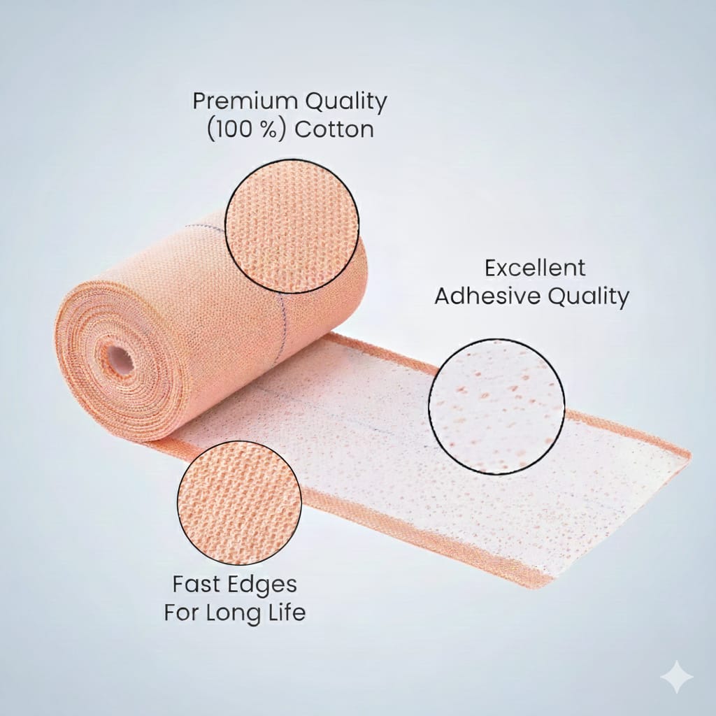 EASYAID Fixaid Plast Elastic Adhesive Bandage With Fast Edges 10cm x 4m (Stretched Length 4/6M)