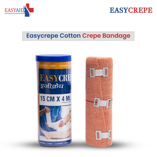 Easycrepe Cotton Crepe Bandage 15cm x 4m – Reusable Support & Sports Injury Aid
