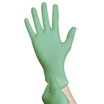 EASYAID Nitrile Examination Gloves – Green, Latex-Free, Powder-Free, Non-Sterile (Pack of 100)