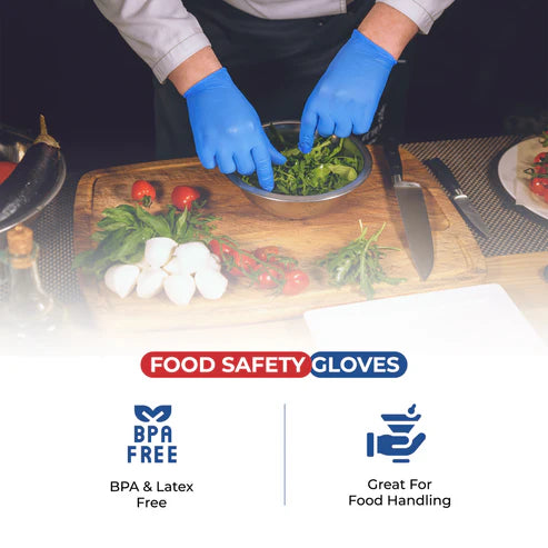 Blue Nitrile Glove Small Non-Sterile, Powder-Free 100 Pcs