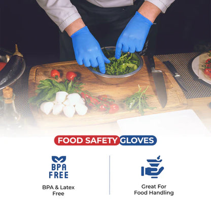 Blue Nitrile Glove Small Non-Sterile, Powder-Free 100 Pcs