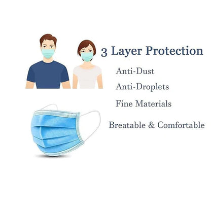 Easyair 3-Ply Disposable Face Mask (Black)