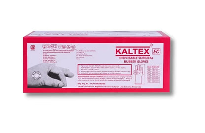 Kaltex Sterile Latex Surgical Gloves – Powdered, Sterile (25 Pairs)
