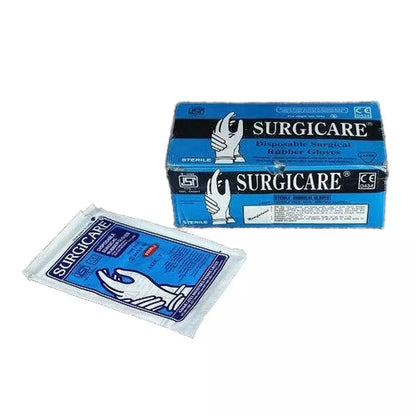Surgicare Sterile Latex Surgical Gloves – Powdered (25 Pairs Box)